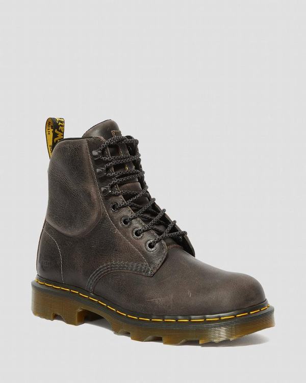 Dr Martens Pánské Pracovní Boty Crofton Černé Zelene, CZ-284953